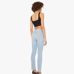 MOTHER Denim The Pixie Fray Ankle
Skinny Exposed Button Action Shot Jean